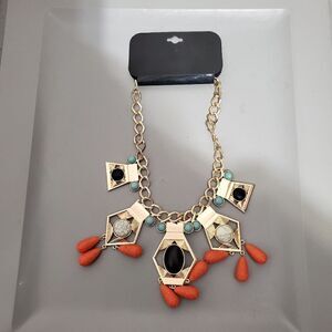 Womens Fashion costume jewelry Necklace with Beads Statement NWT